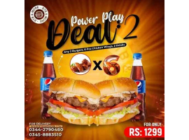 Big Thick Burgerz Power Play Deal 2 For Rs.1299/-